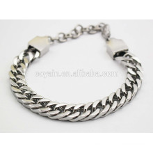 Corchete de langosta pulsera de plata de los hombres del acoplamiento de la cadena los 25cm